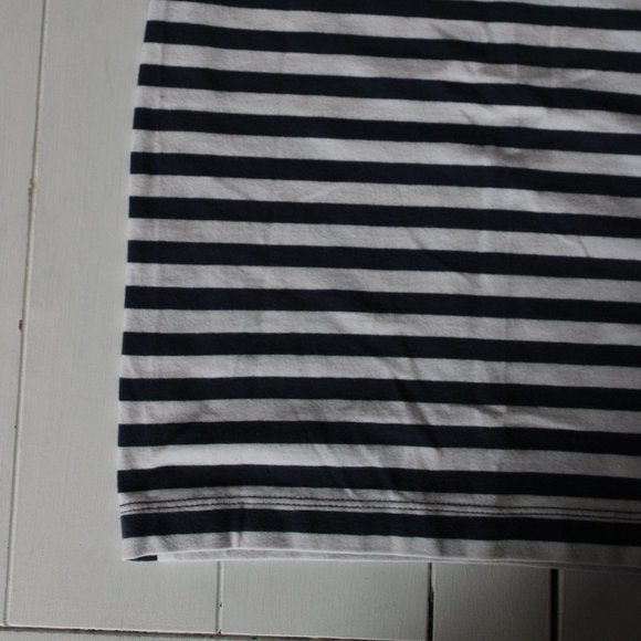 Blue and White Stripe Body-con Racer Back Tank Dress - Picture 3 of 6